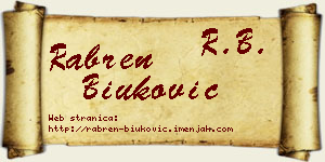 Rabren Biuković vizit kartica